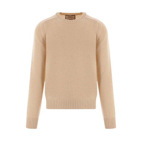 Logo Embroidered Wool Sweater-GUCCI-JOHN JULIA