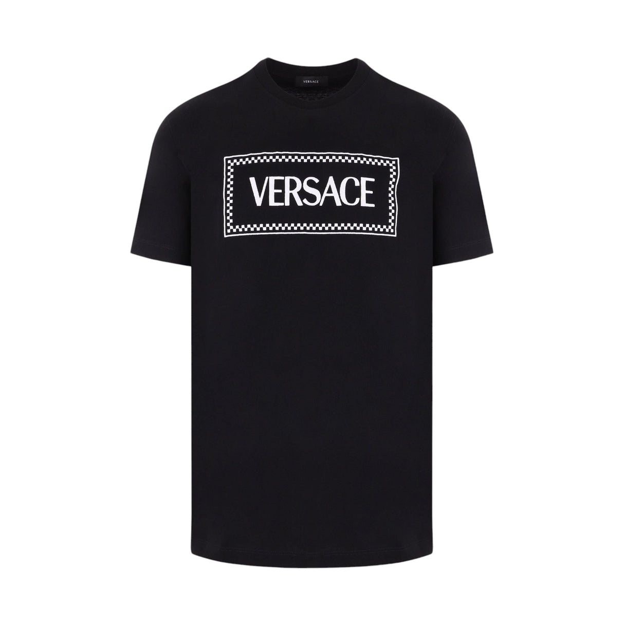 Logo Embroidery Cotton T-shirt-VERSACE-JOHN JULIA