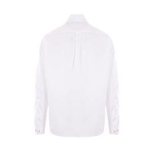 Logo Embroidery Poplin Shirt-PALM ANGELS-JOHN JULIA