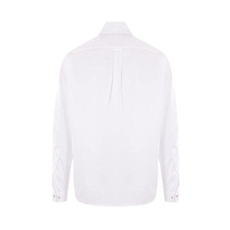 Logo Embroidery Poplin Shirt-PALM ANGELS-JOHN JULIA