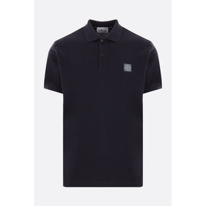 Logo Patch Piquet Polo Shirt-STONE ISLAND-JOHN JULIA