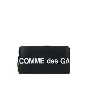 Logo Print Smooth Leather Zip-Around Wallet-COMME des GARCONS WALLET-JOHN JULIA