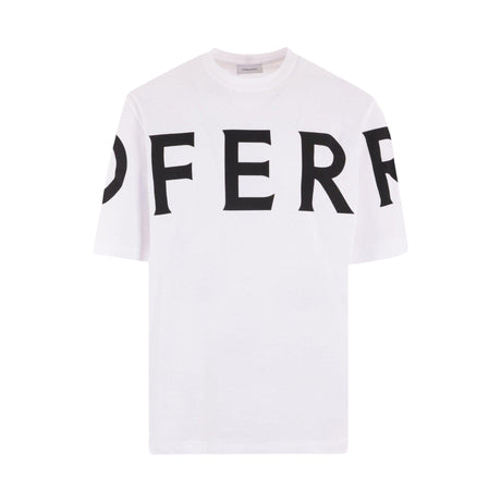 Logo Printed Cotton T-shirt-FERRAGAMO-JOHN JULIA