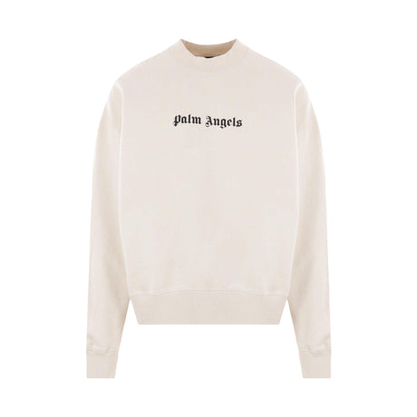 Logo Printed Jersey Sweatshirt-PALM ANGELS-JOHN JULIA