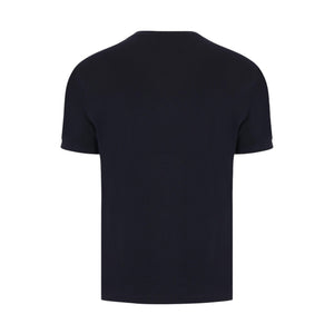 Logo Printed Stretch Viscose T-shirt-GIORGIO ARMANI-JOHN JULIA