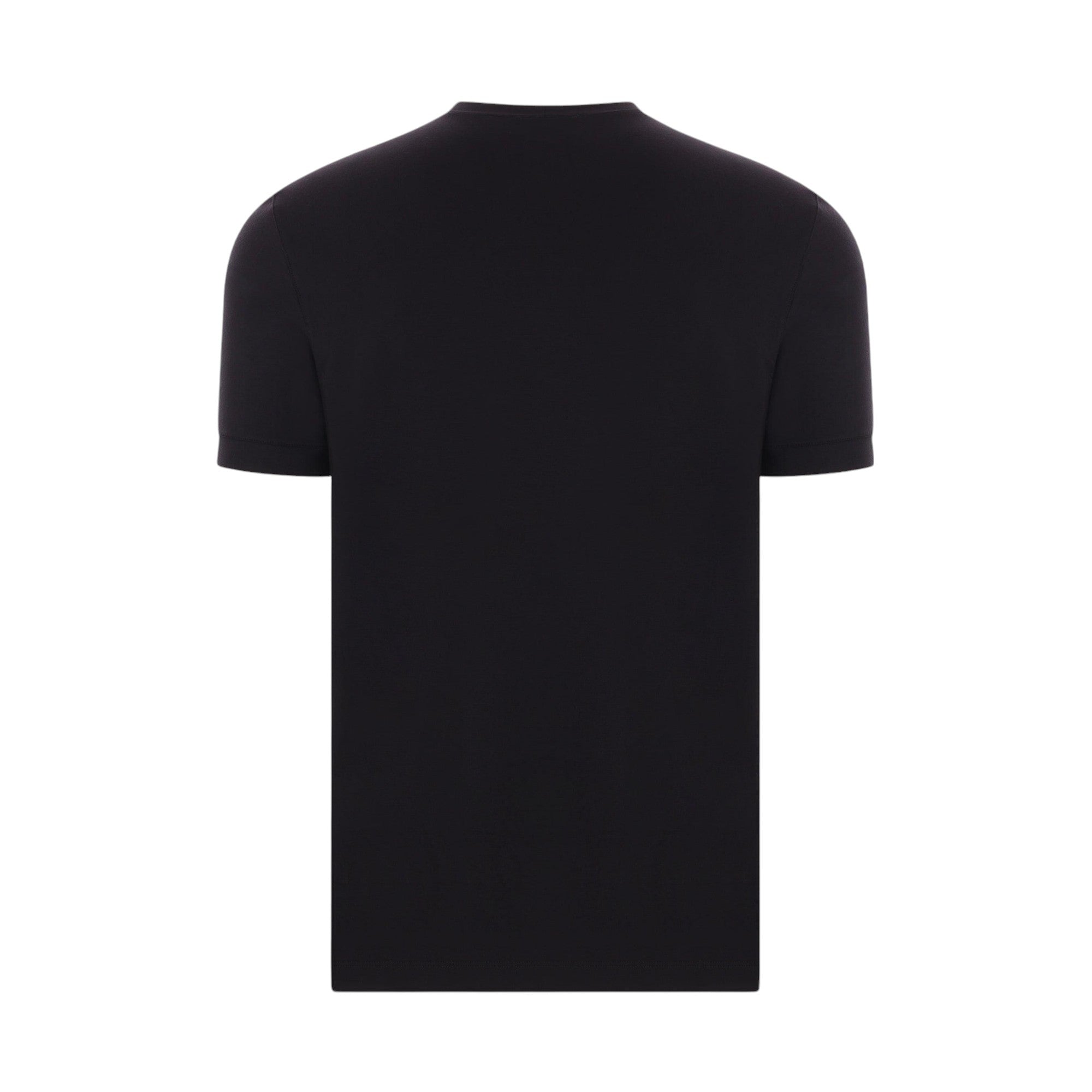 Logo Printed Stretch Viscose T-shirt-GIORGIO ARMANI-JOHN JULIA