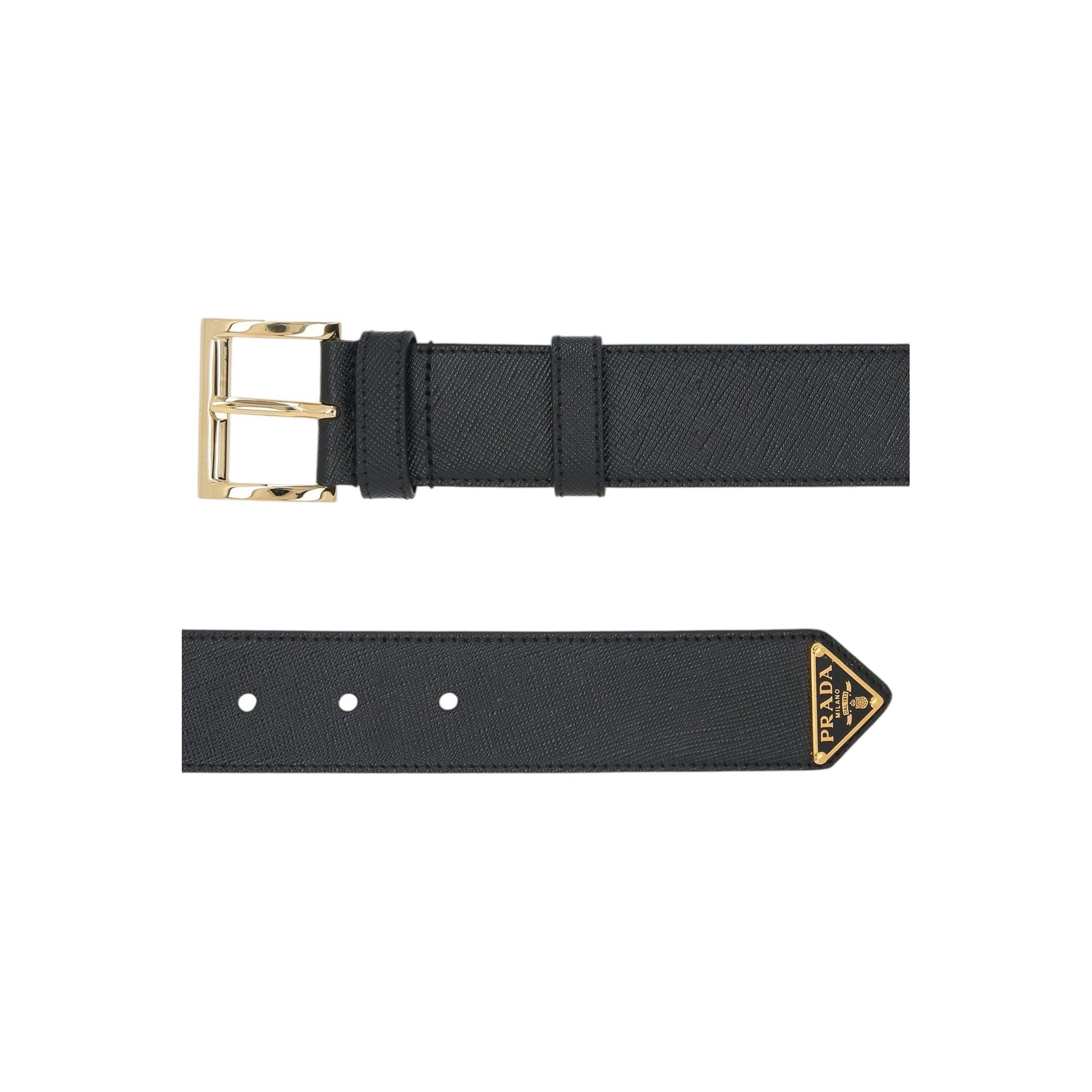 Logo-detailed Saffiano Leather Belt-PRADA-JOHN JULIA