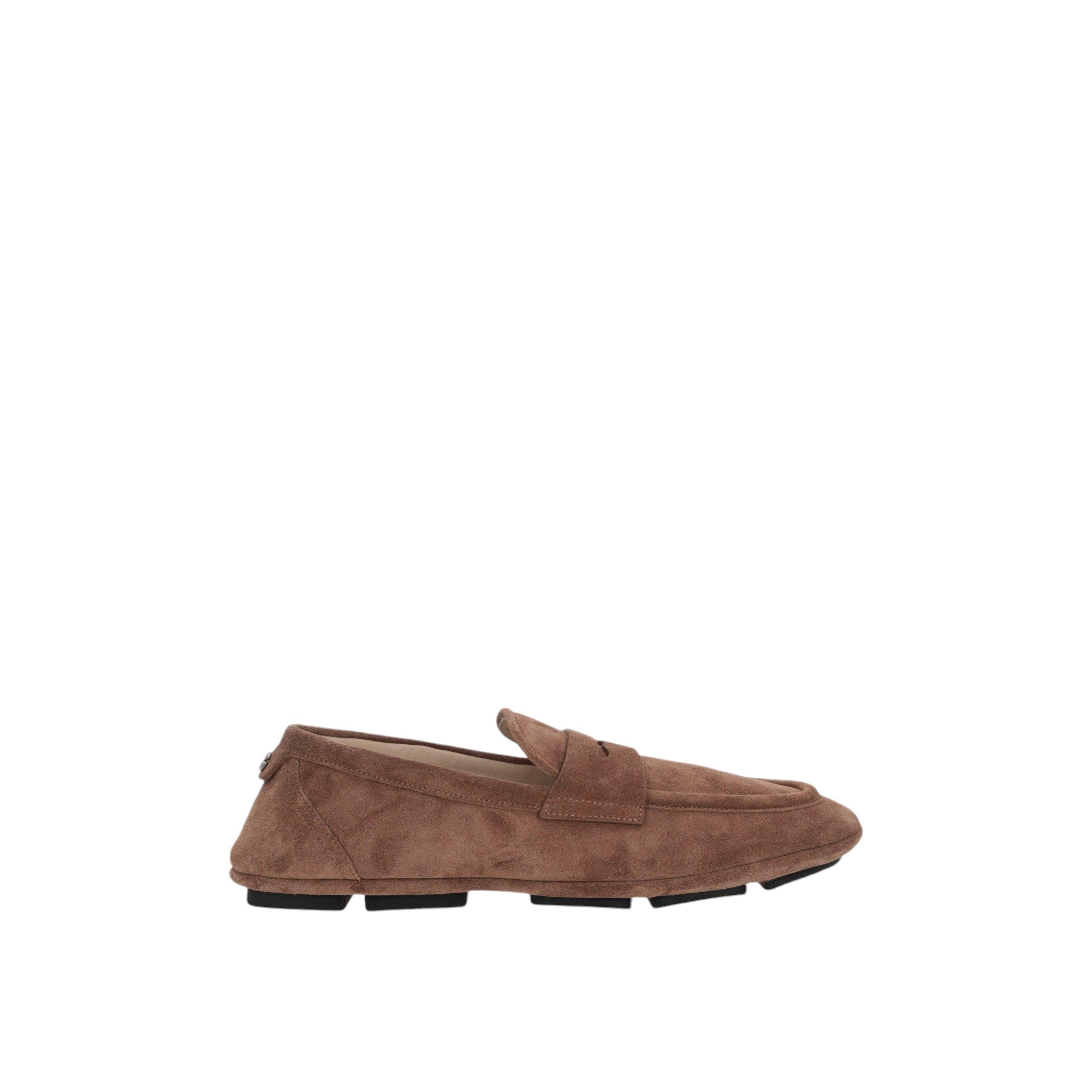 Logo-detailed Suede Driver Loafers-DOLCE & GABBANA-JOHN JULIA