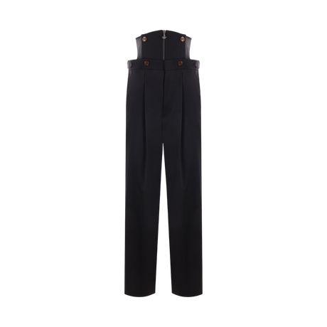 Long Macca Corset Wool Pants-VIVIENNE WESTWOOD-JOHN JULIA