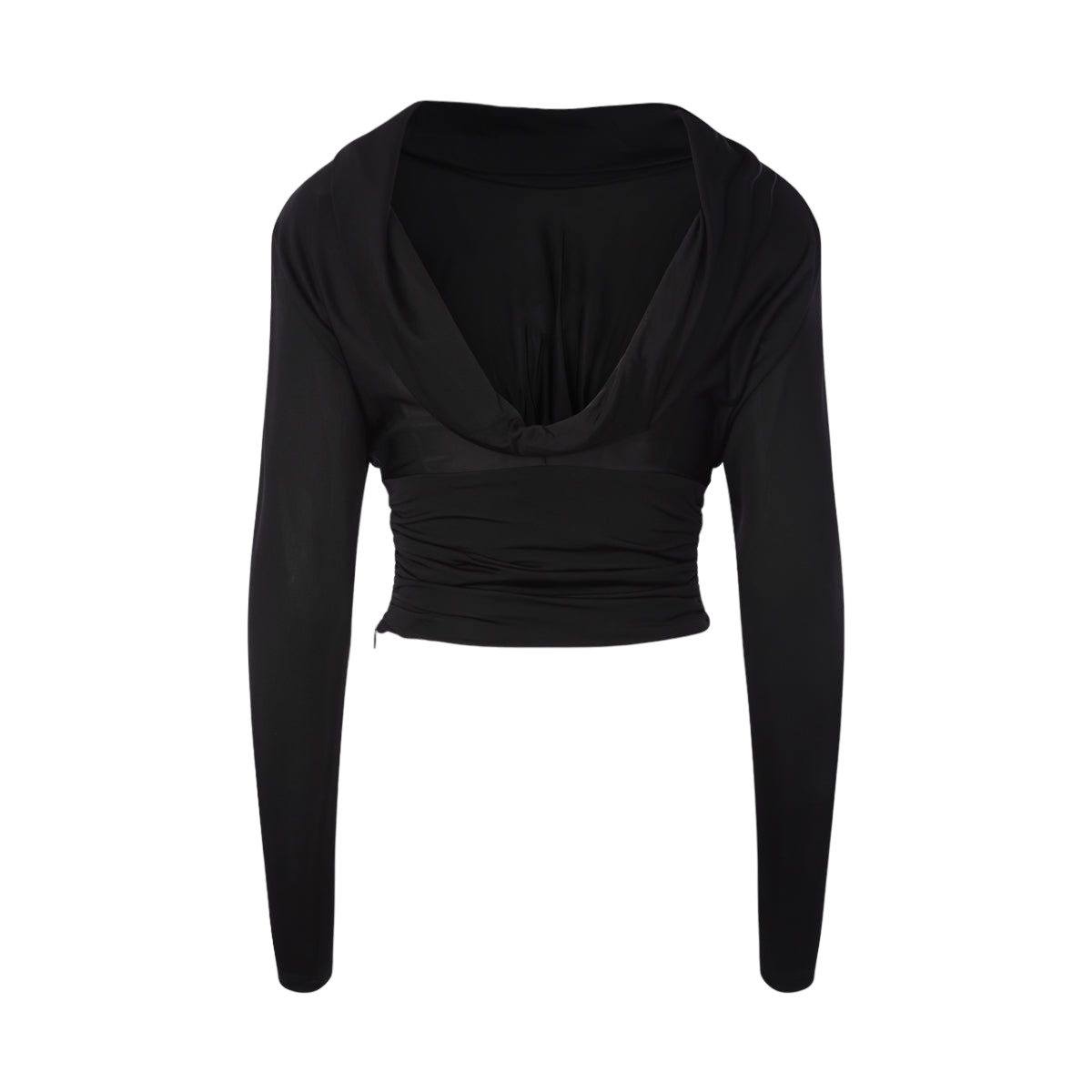 Long-sleeved Stretch Jersey Top-SAINT LAURENT-JOHN JULIA