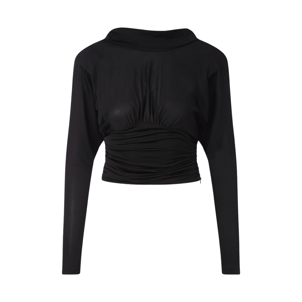 Long-sleeved Stretch Jersey Top-SAINT LAURENT-JOHN JULIA