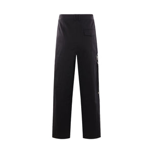 Loose-fit Compact Cotton Trousers-LOEWE-JOHN JULIA