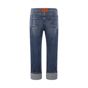 Loose-fit Denim Jeans-ALEXANDER MCQUEEN-JOHN JULIA