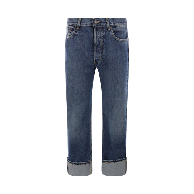 Loose-fit Denim Jeans-ALEXANDER MCQUEEN-JOHN JULIA