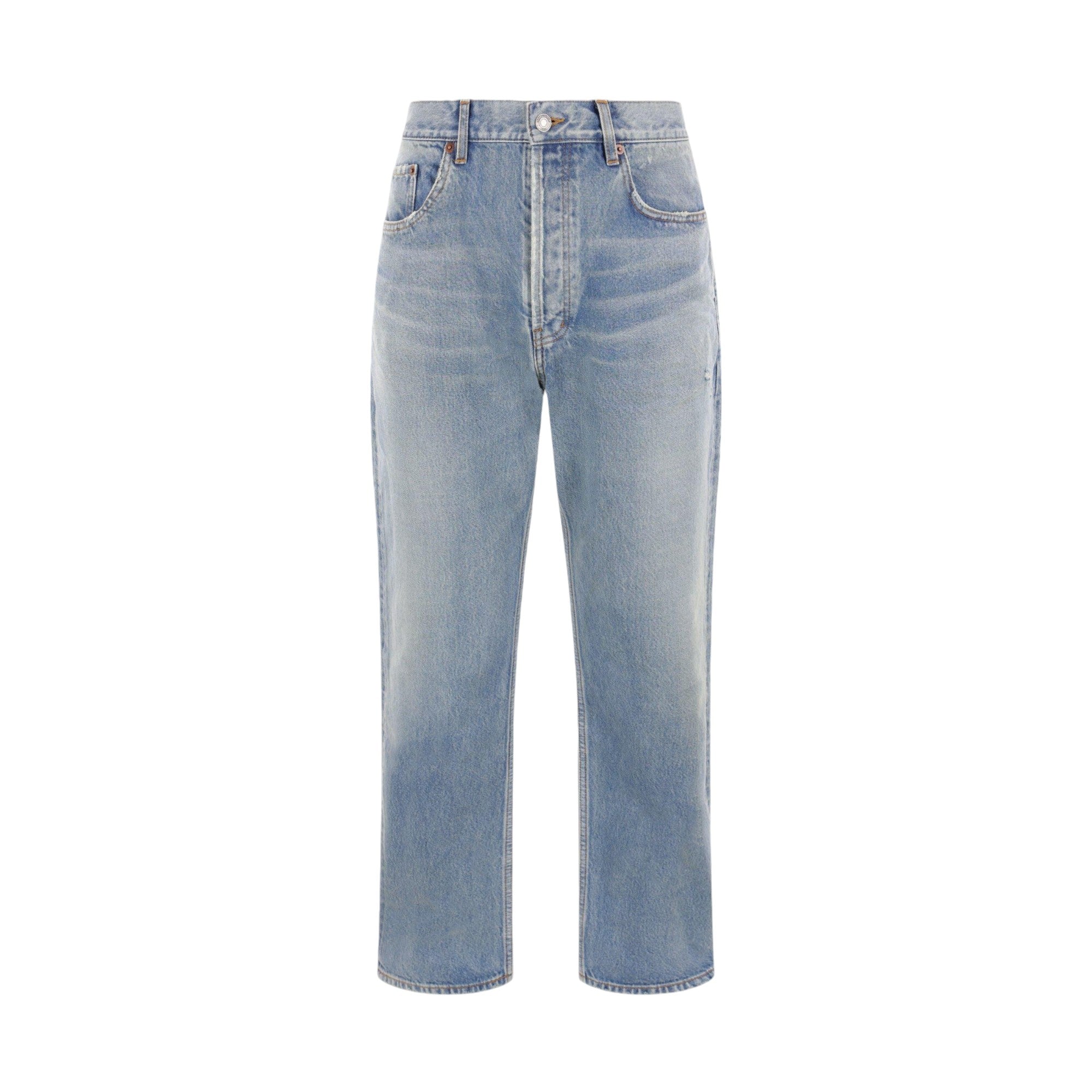 Loose-fit Light Denim Jeans-SAINT LAURENT-JOHN JULIA