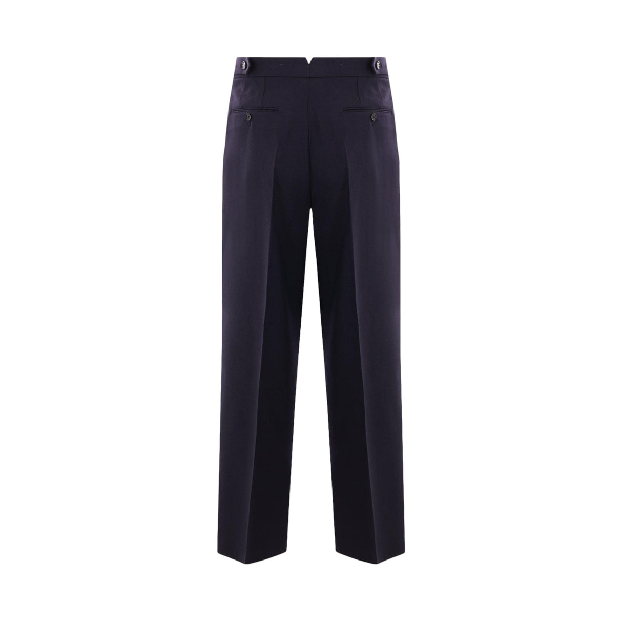 Loose-fit Wool Gabardine Trousers-AMI PARIS-JOHN JULIA