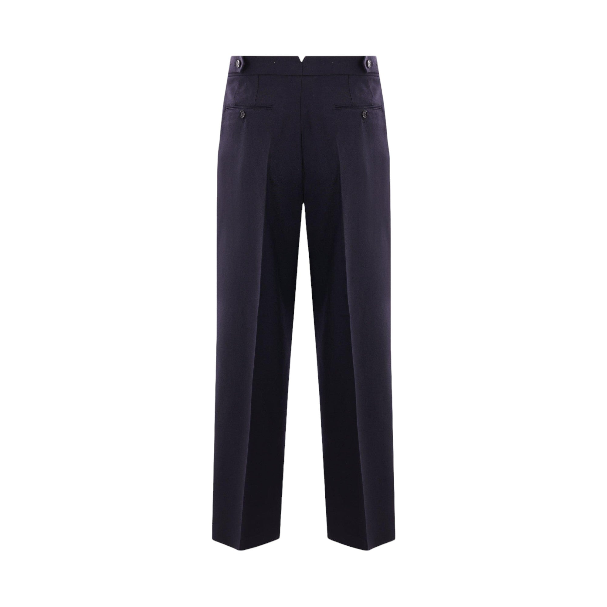 Loose-fit Wool Gabardine Trousers-AMI PARIS-JOHN JULIA