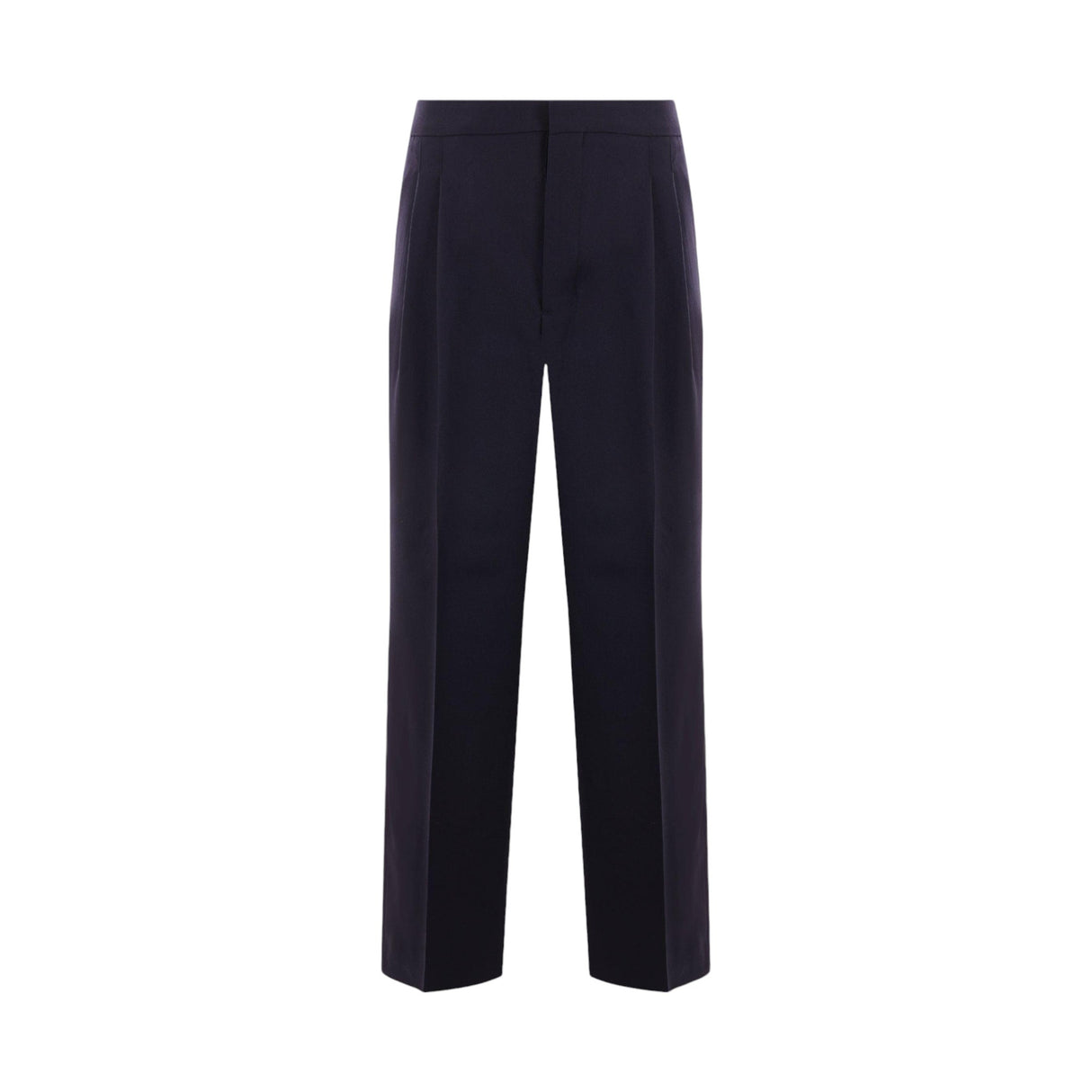 Loose-fit Wool Gabardine Trousers-AMI PARIS-JOHN JULIA