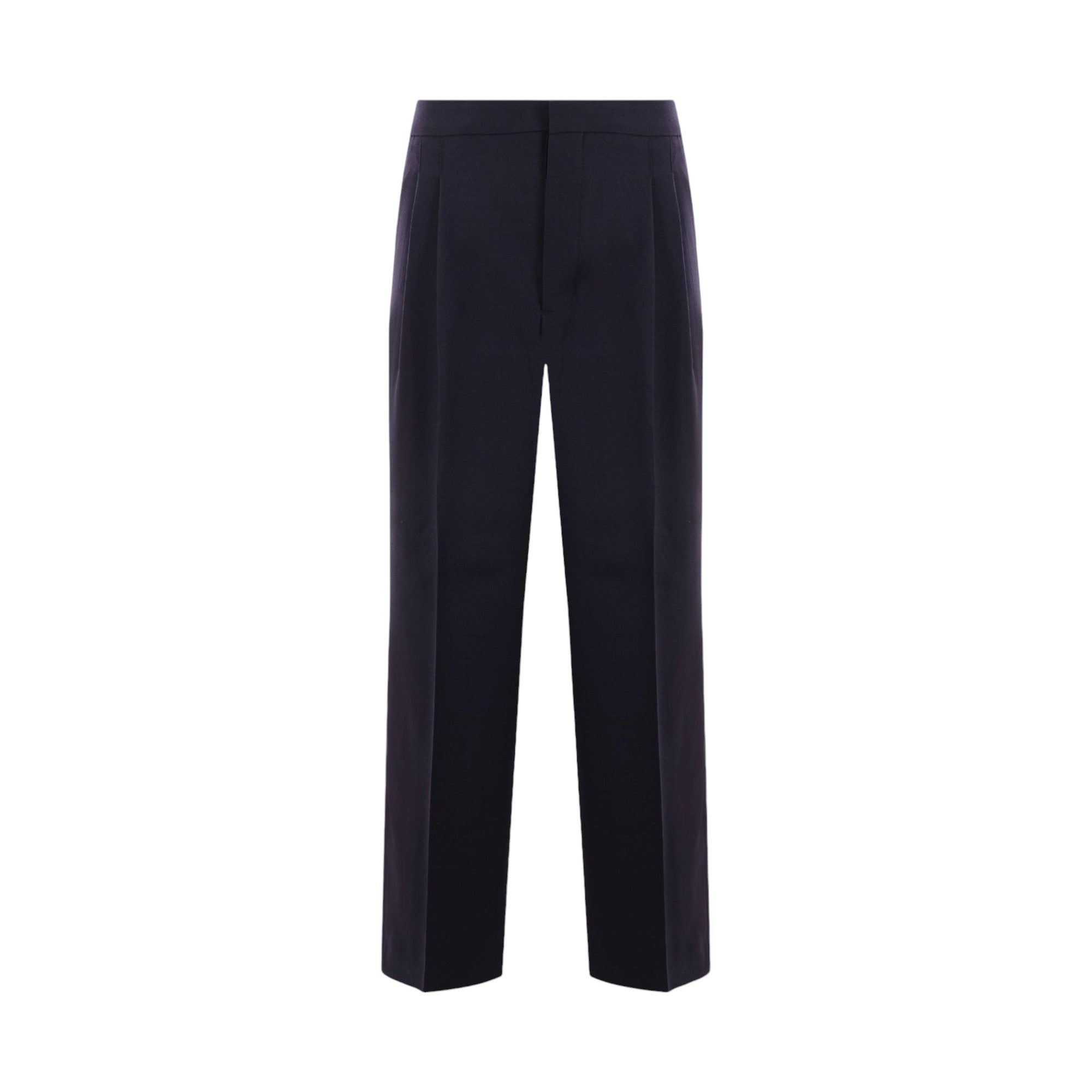 Loose-fit Wool Gabardine Trousers-AMI PARIS-JOHN JULIA