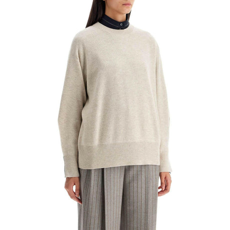 Ribbed Cashmere Monili Cuff Sweater.