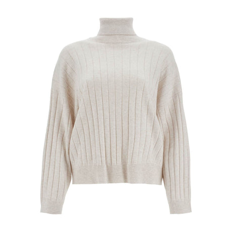 BRUNELLO CUCINELLI-High Neck Cashmere Pullover Sweater -JOHN JULIA.