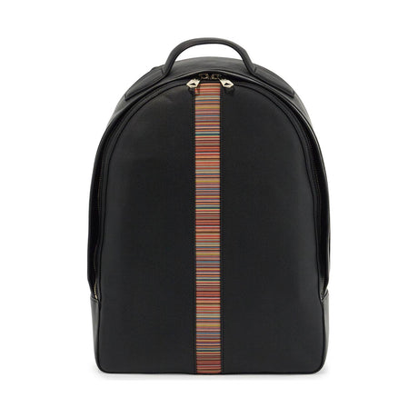 Signature Stripe Leather Backpack