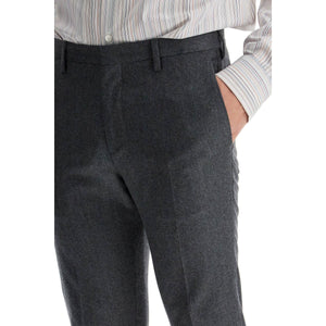 Slim Fit Flannel Trousers In Eight