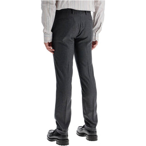 Slim Fit Flannel Trousers In Eight