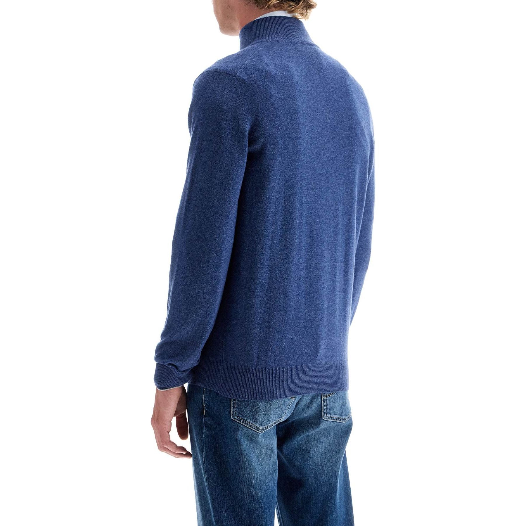 Cashmere Zippered Turtleneck Sweater