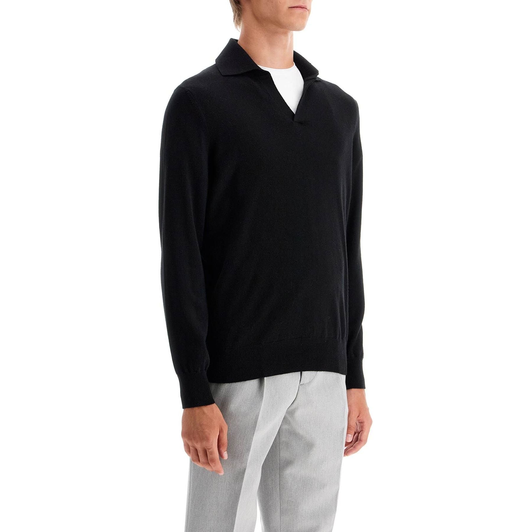 Long-sleeved Cashmere Polo