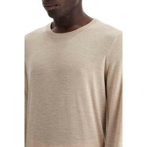 Fine Wool Cashmere Crewneck Sweater.