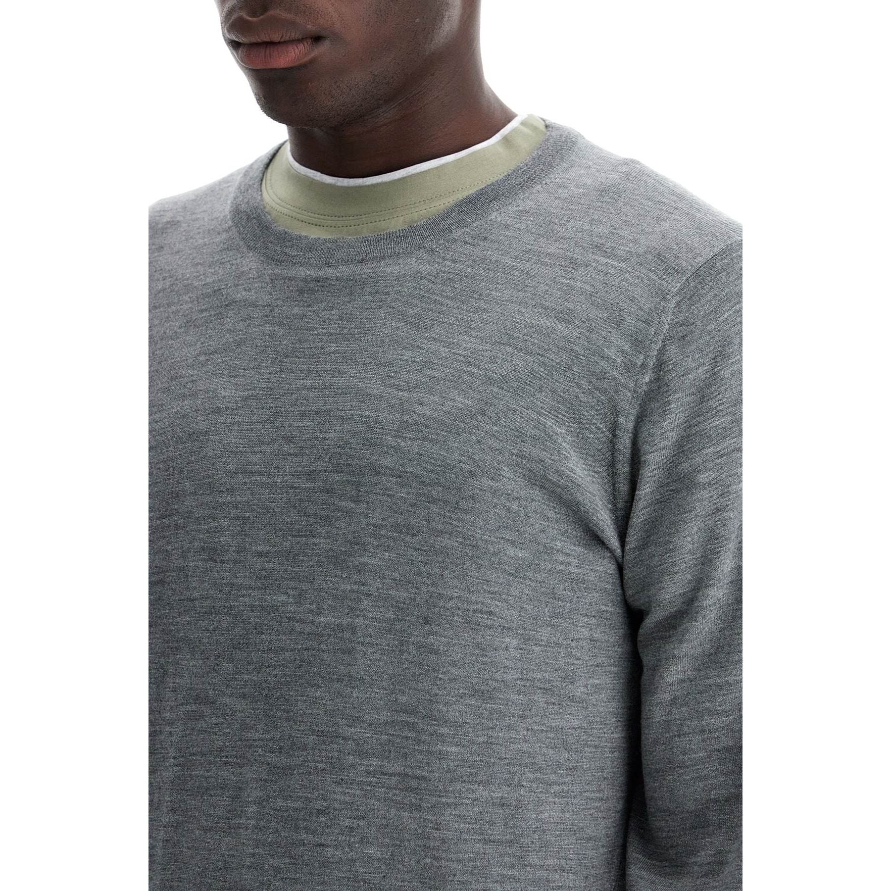Fine Wool Cashmere Crewneck Sweater