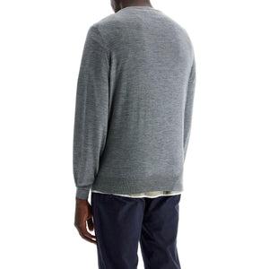 Fine Wool Cashmere Crewneck Sweater.