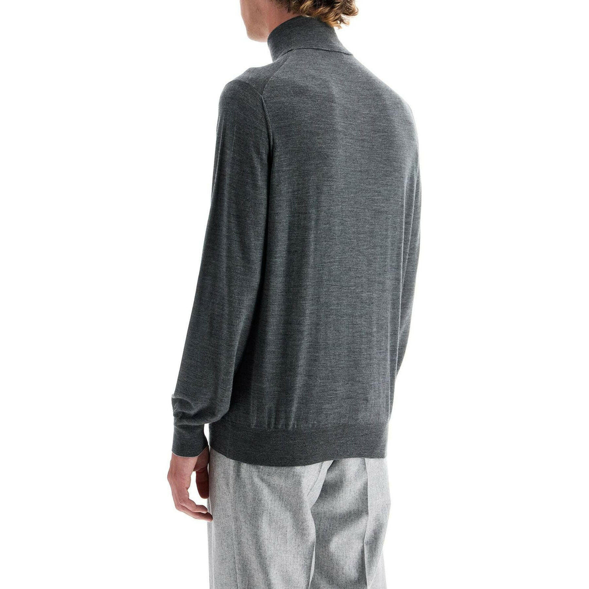 Lightweight Wool and Cashmere Turtleneck Sweater.