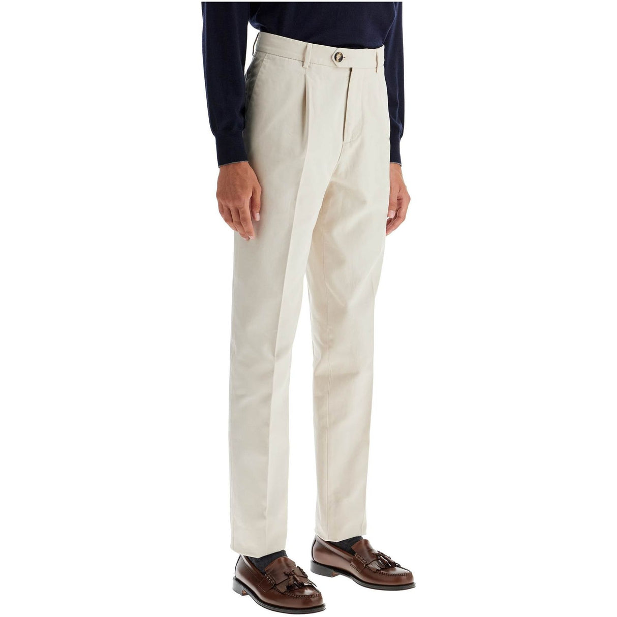 BRUNELLO CUCINELLI-Leisure Fit Pleated Trousers -JOHN JULIA.