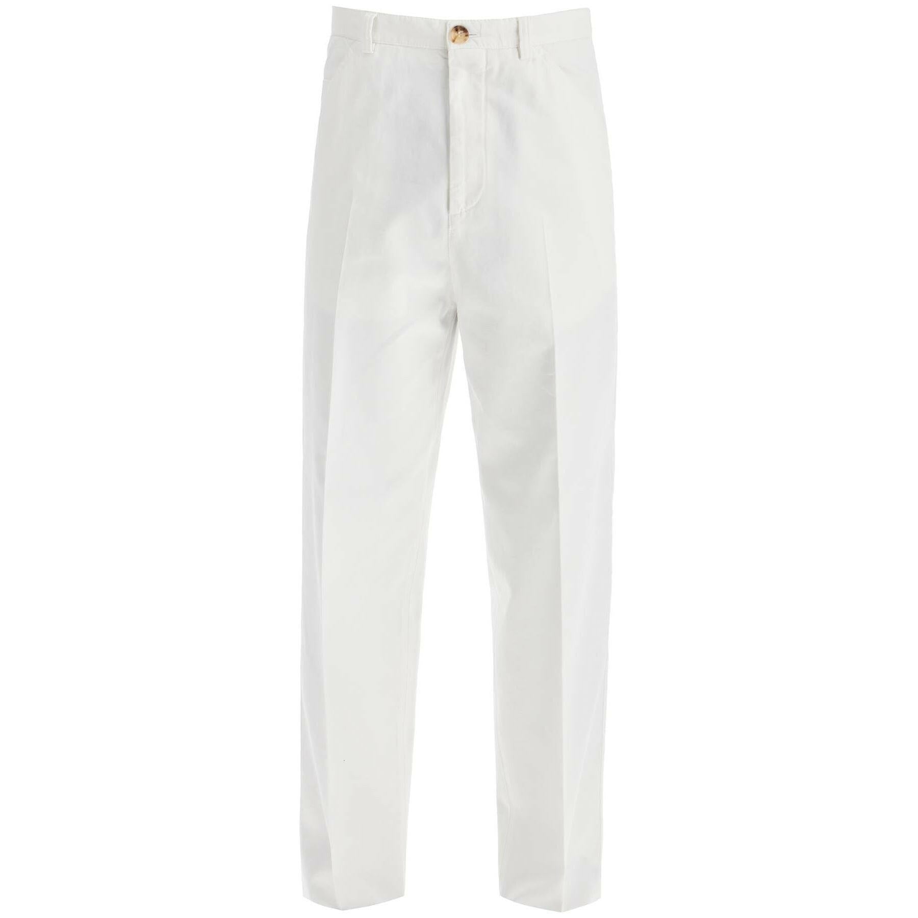 Twill Gabardine Trousers With Garment.