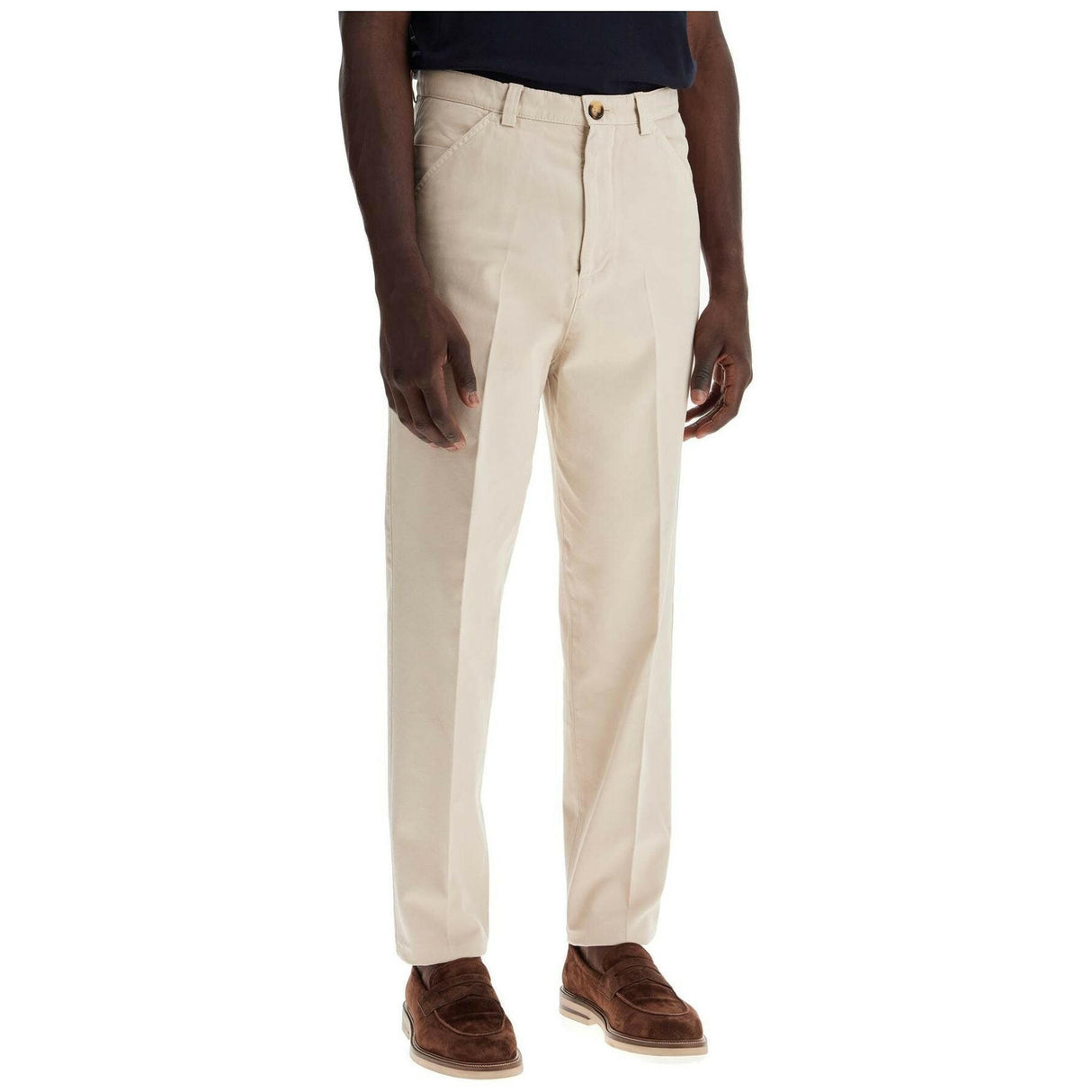 Garment-Dyed Cotton Twill Gabardine Trousers.