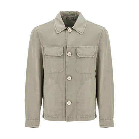 Linen And Cotton Gabardine Overshirt