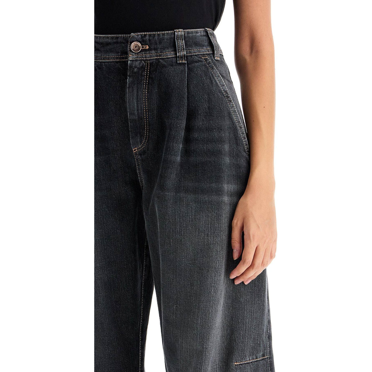 BRUNELLO CUCINELLI-Curved Leg Jeans For A -JOHN JULIA.