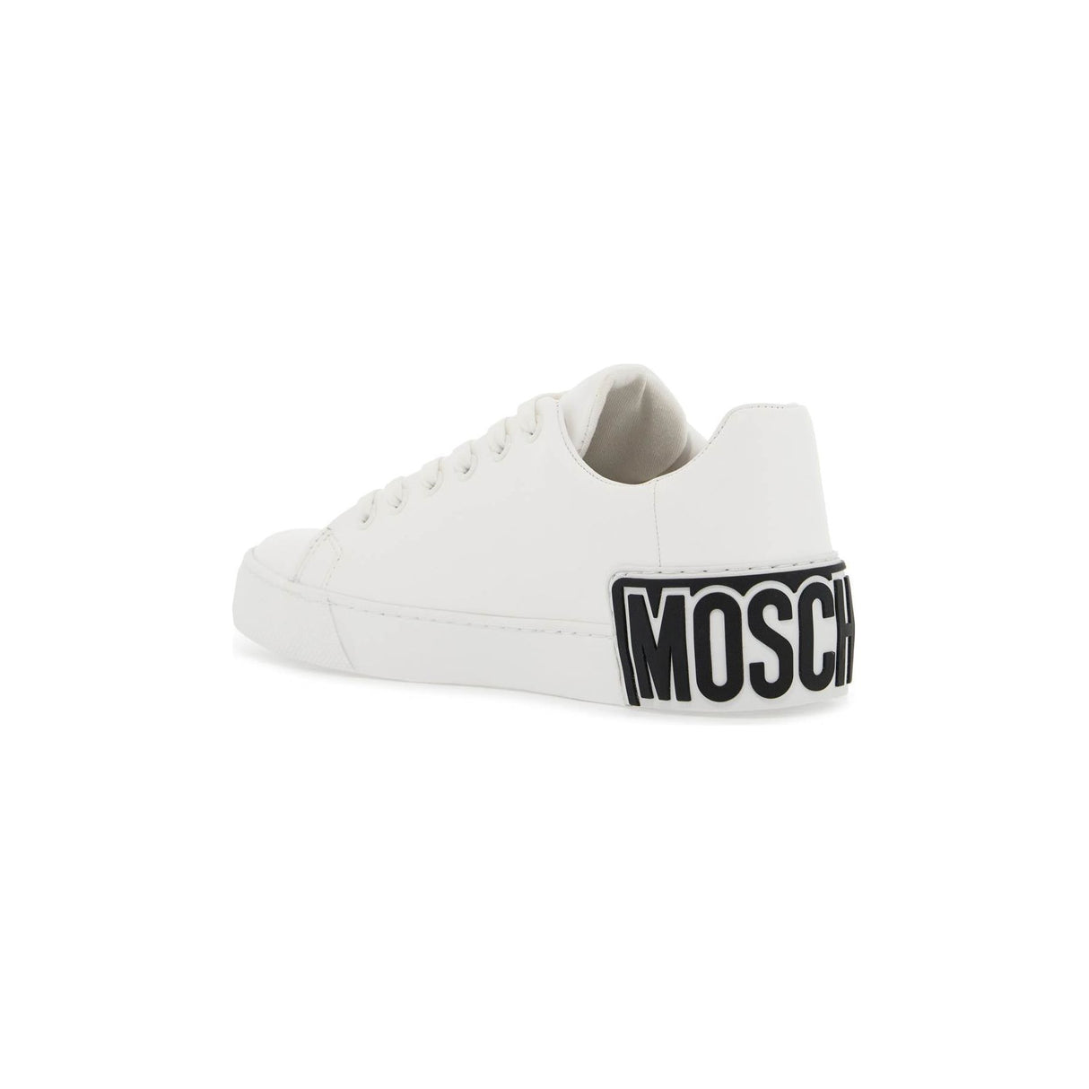 MOSCHINO-Leather Sneakers With Rubber Logo Detail. -JOHN JULIA.