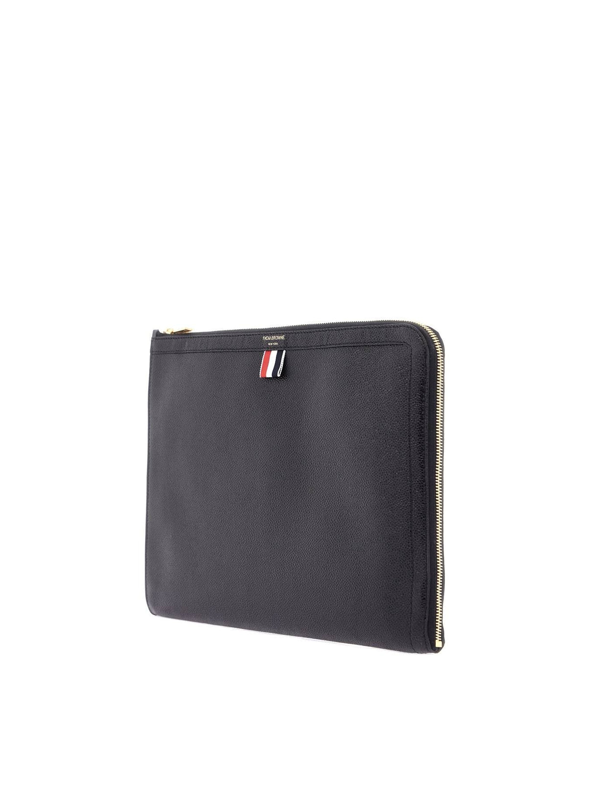 Large Leather Document Holder-Thom Browne-JOHN JULIA