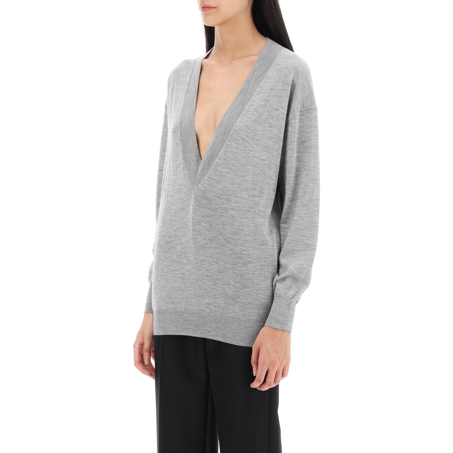 Sweater In Cashmere And Silk