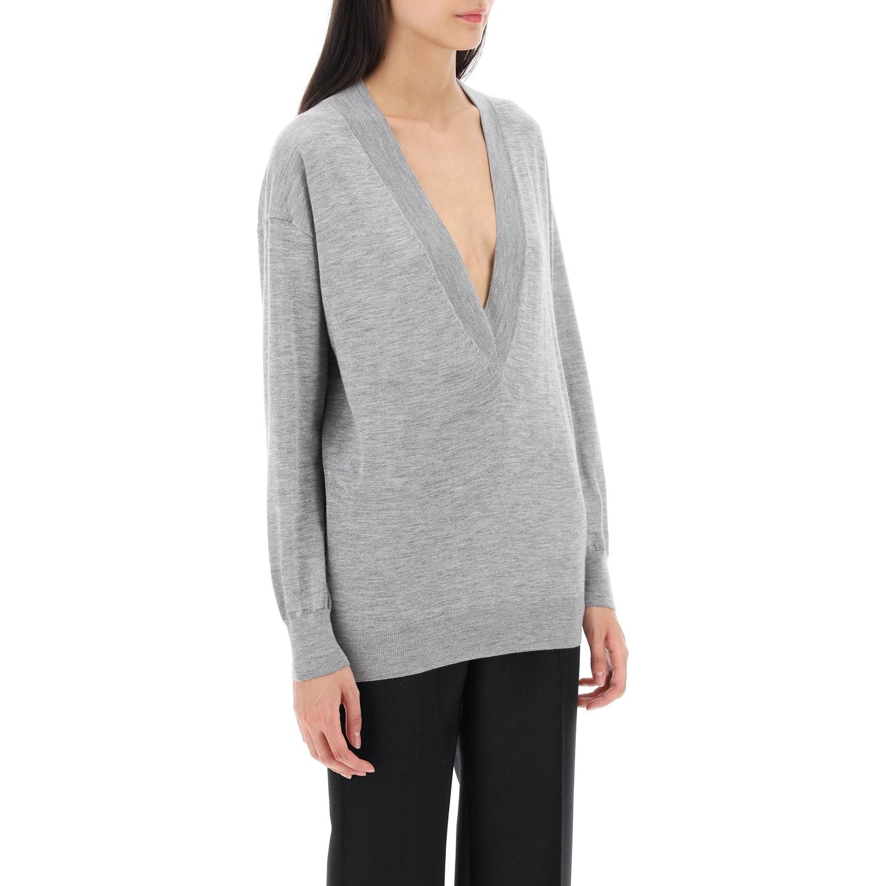 Sweater In Cashmere And Silk