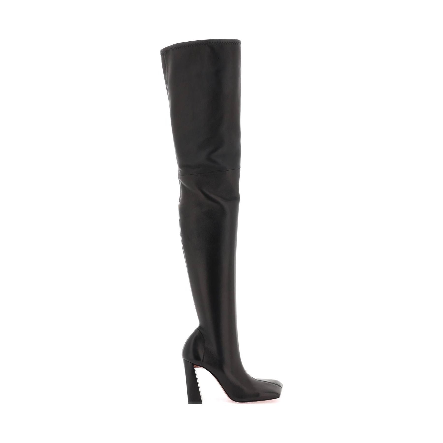 Marine Thigh High Leather Boots