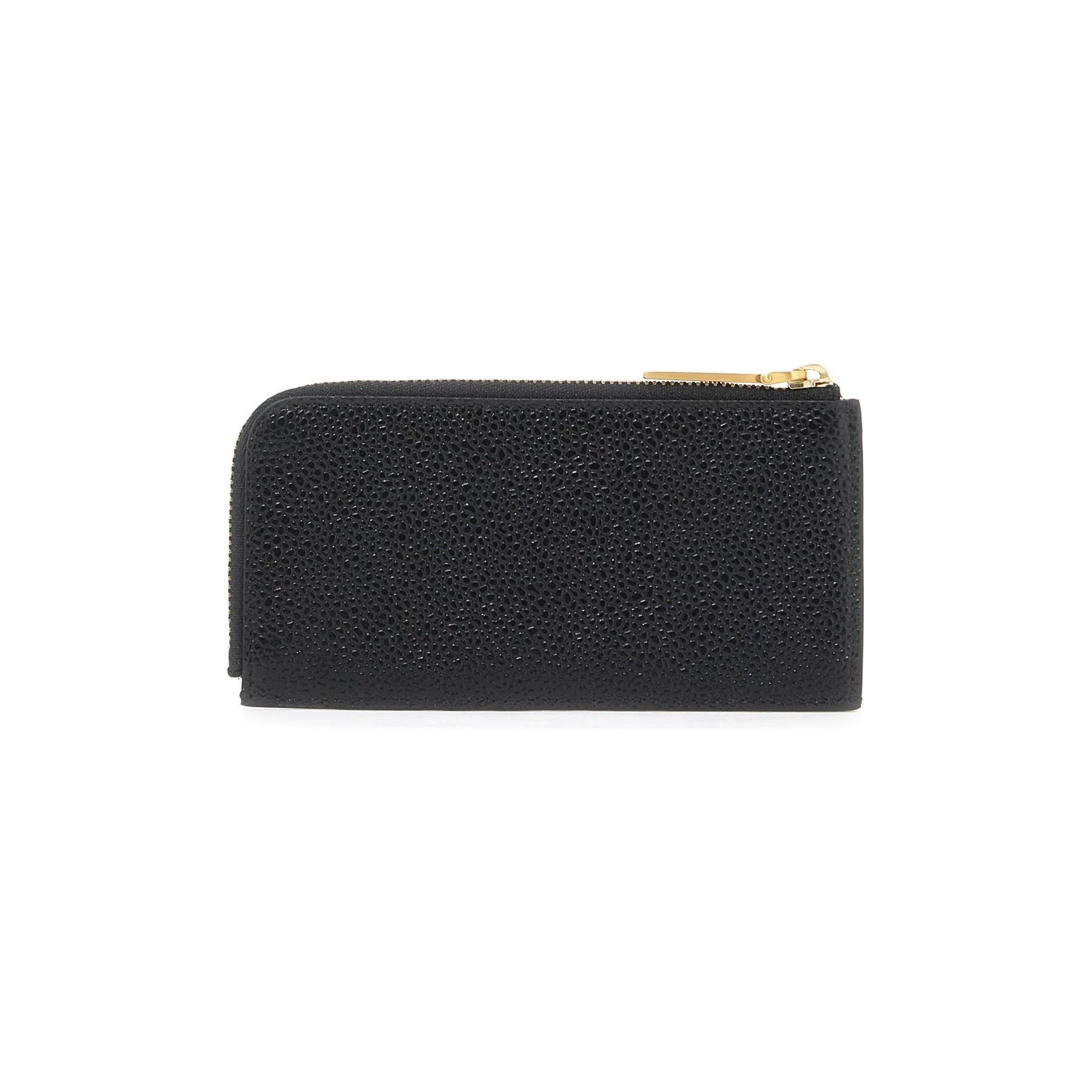 Pebble Grain Leather Half-Zip Wallet