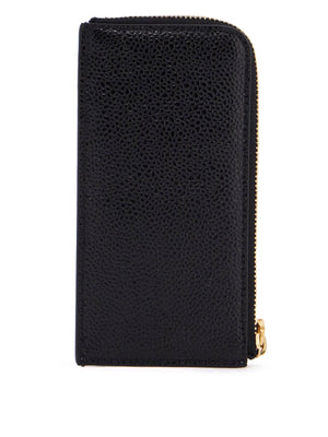 Pebble Grain Leather Cardholder-Thom Browne-JOHN JULIA