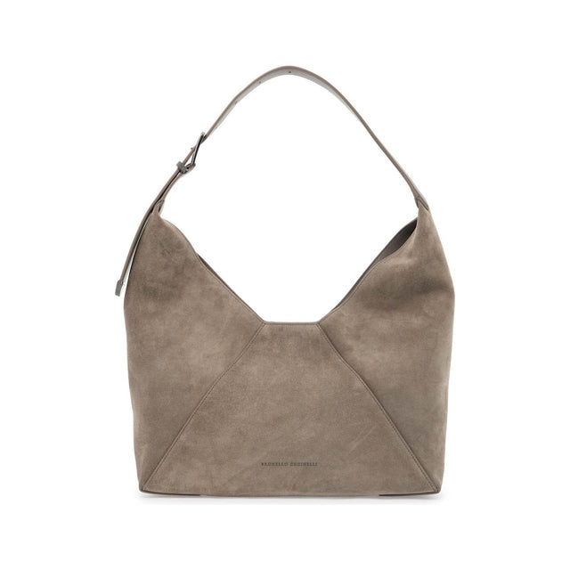 Bc Duo Suede Leather Hobo Bag With