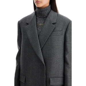 Virgin Wool Long Overcoat.