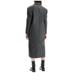 Virgin Wool Long Overcoat.