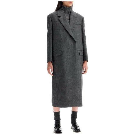 Virgin Wool Long Overcoat.